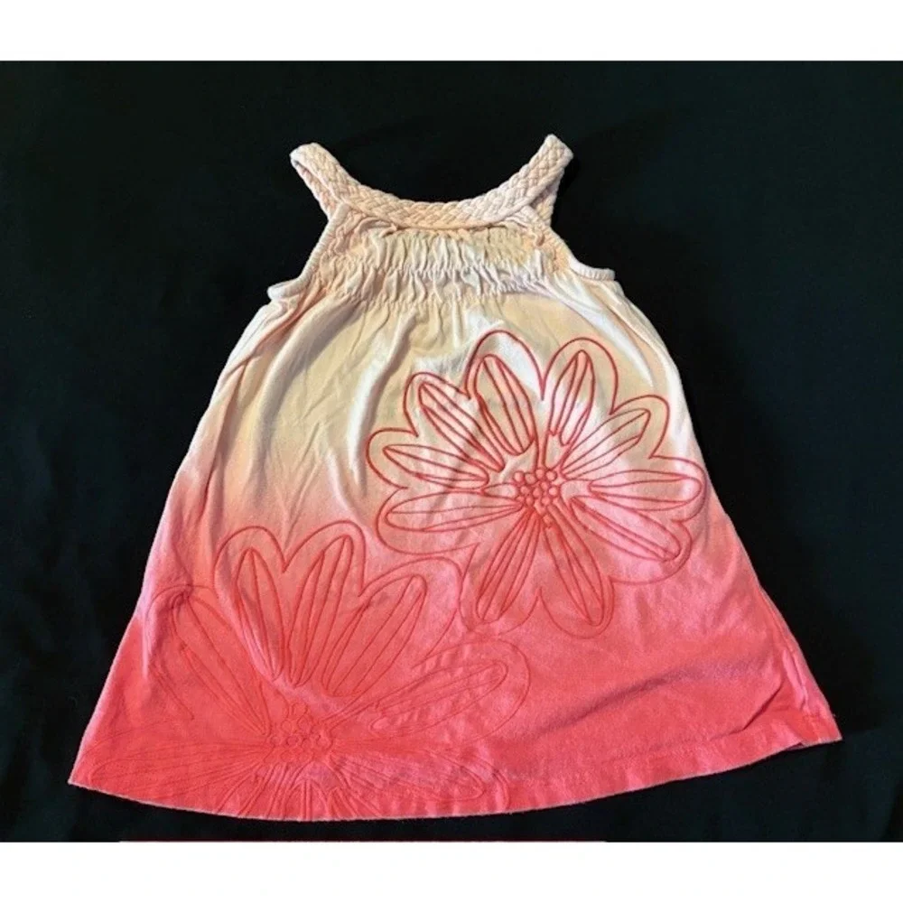 Old Navy pink Ombre dress, size 3T, floral pattern